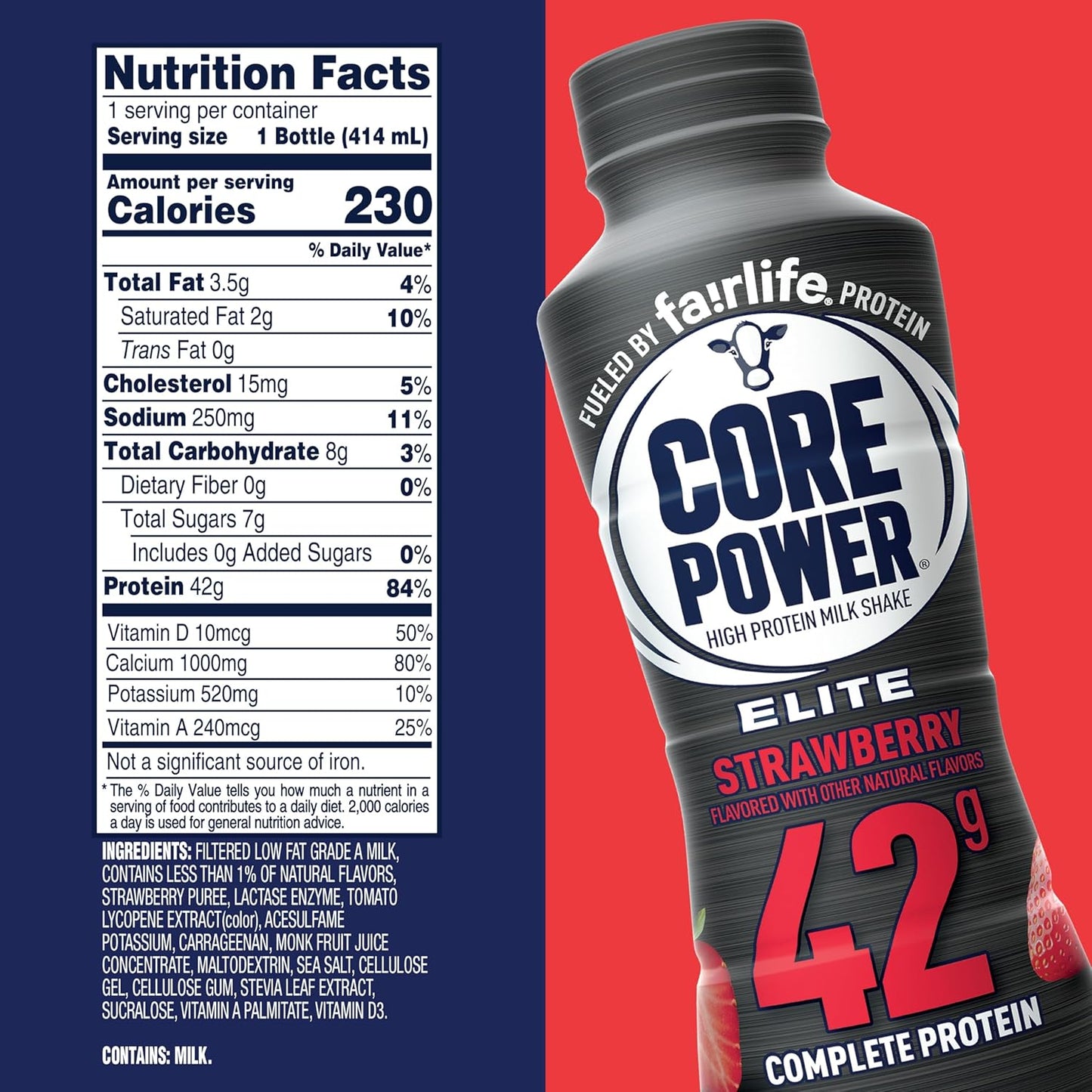 Fairlife Core Power Elite 42g High Protein Milk Shakes Variety Pack - Ready to Drink for Workout Recovery, 14 Fl Oz (9 - Pack), Liquid