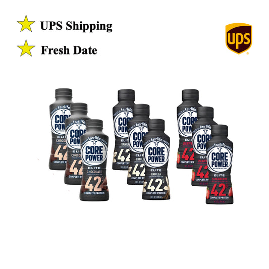 Fairlife Core Power Elite 42g High Protein Milk Shakes Variety Pack - Ready to Drink for Workout Recovery, 14 Fl Oz (9 - Pack), Liquid